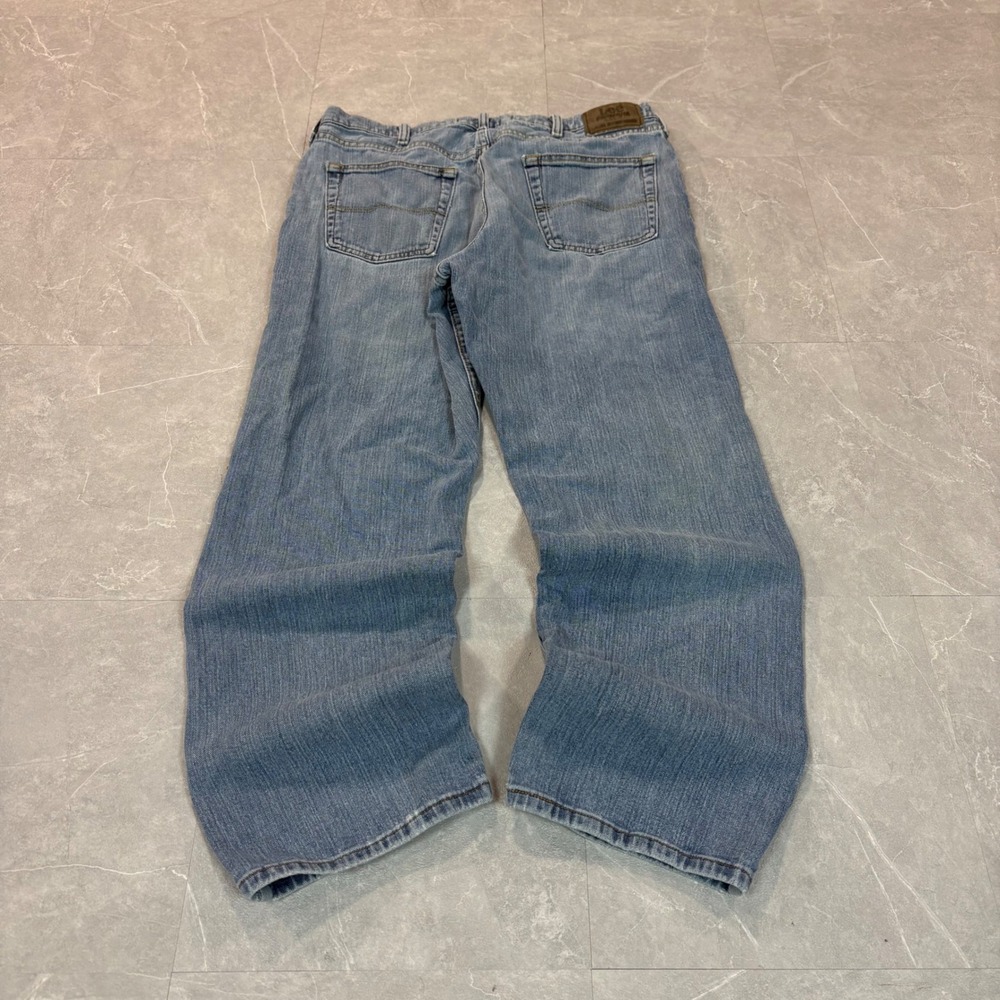 Lee Premium Select Mens Classic Fit Jeans 36x29 Light Wash Blue Denim 201420